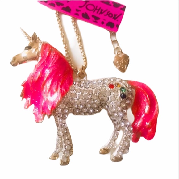 Betsey Johnson Jewelry - 𝕙𝕡! Enormous Pink Crystal Unicorn